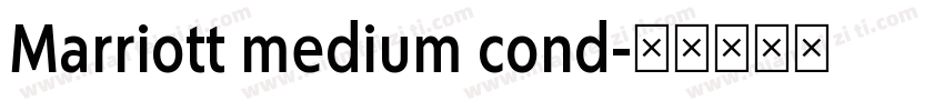 Marriott medium cond字体转换